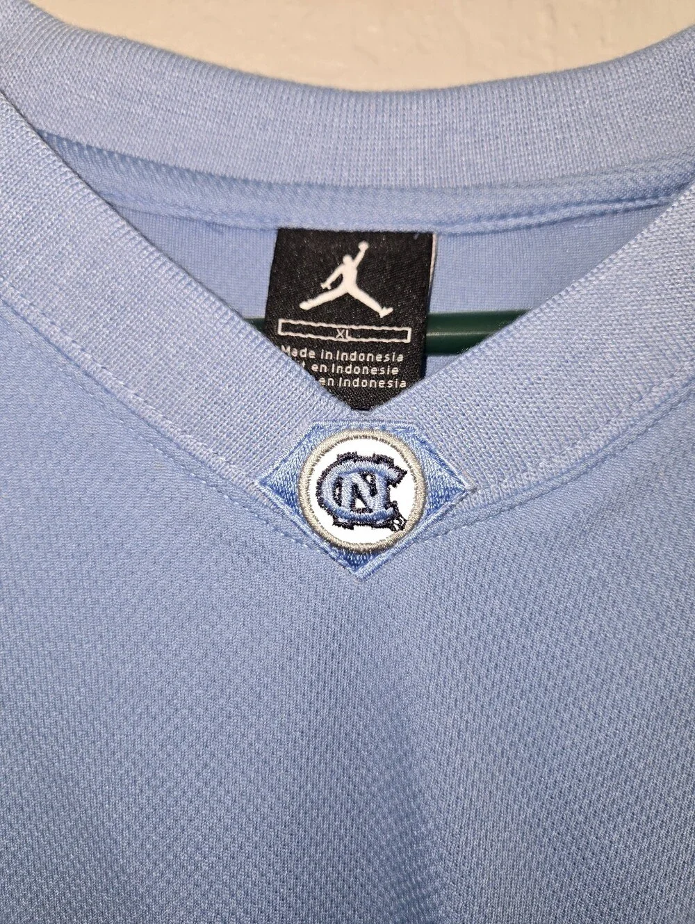 Jordan Men’s Light Blue Sleeveless Basketball Jersey North Carolina Tarheels XL